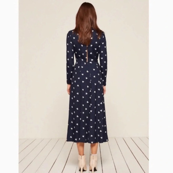 Reformation Vanessa patterned button back dress 17963 - Picture 3 of 14